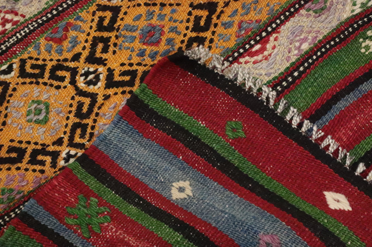 Vegetable Dye Kilim Turkish Area Rug 5x8