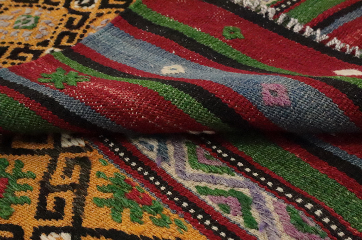 Vegetable Dye Kilim Turkish Area Rug 5x8