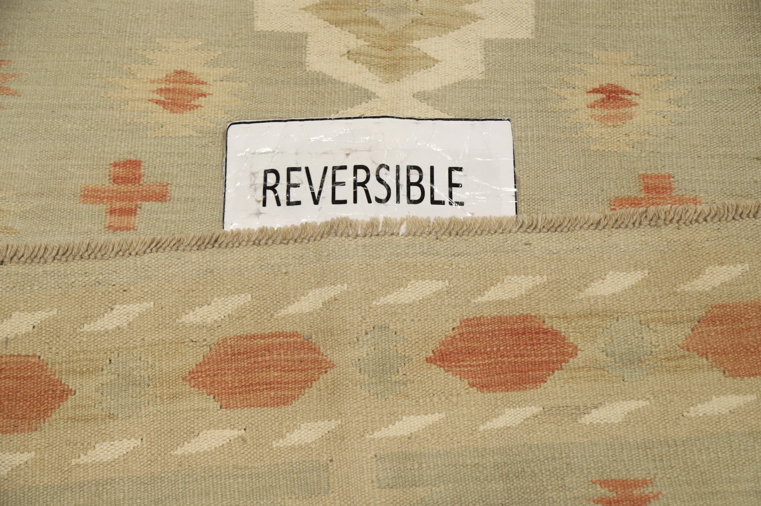 Vegetable Dye Geometric Kilim Handwoven Area Rug 5x8
