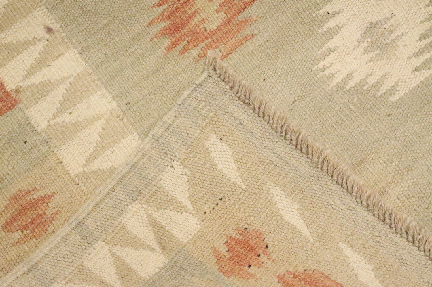 Vegetable Dye Geometric Kilim Handwoven Area Rug 5x8
