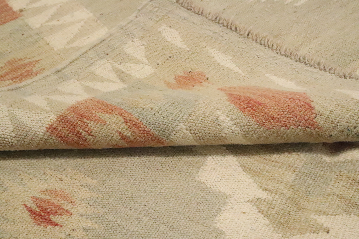 Vegetable Dye Geometric Kilim Handwoven Area Rug 5x8