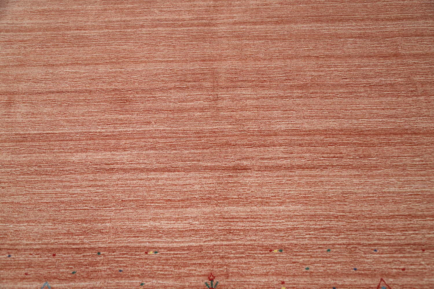 Natural Charm: Terracotta Gabbeh Square Area Rug 10x10