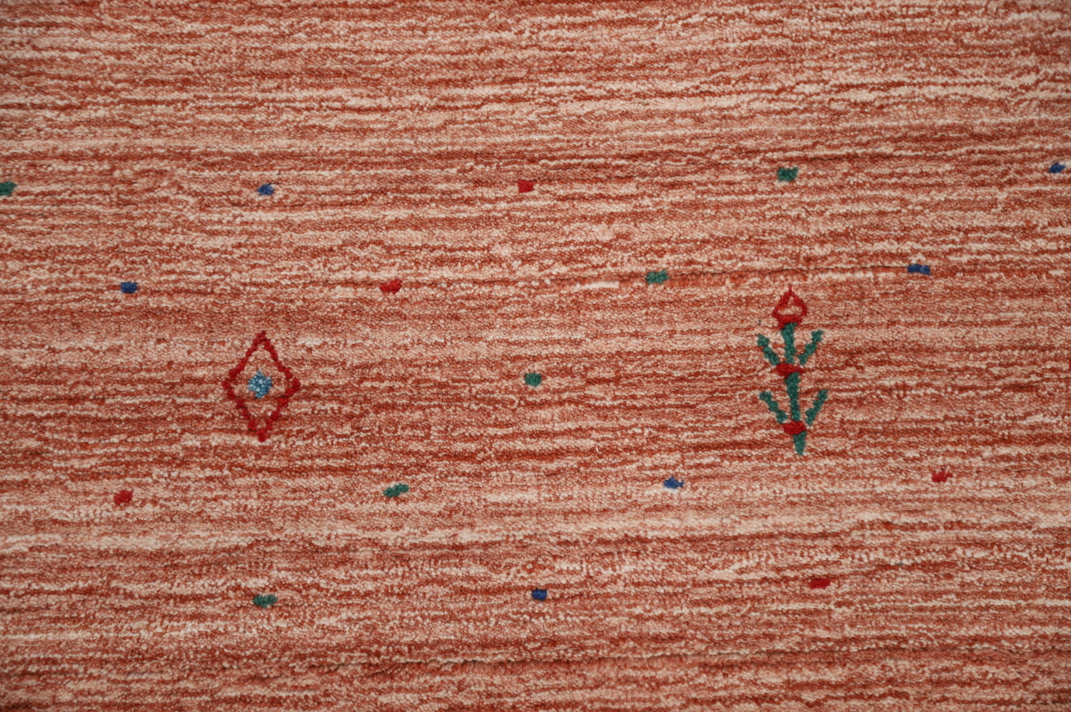 Natural Charm: Terracotta Gabbeh Square Area Rug 10x10