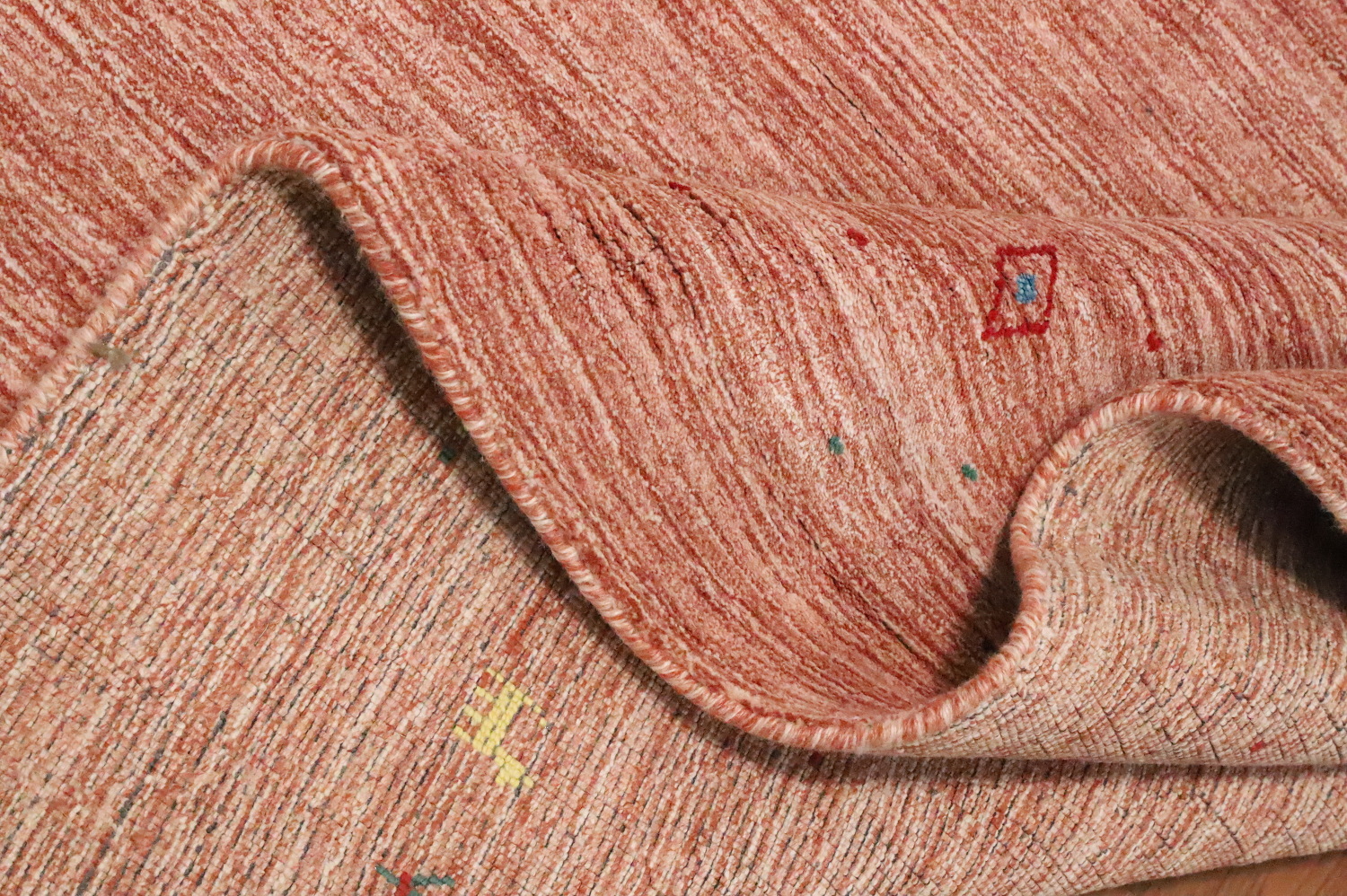 Natural Charm: Terracotta Gabbeh Square Area Rug 10x10