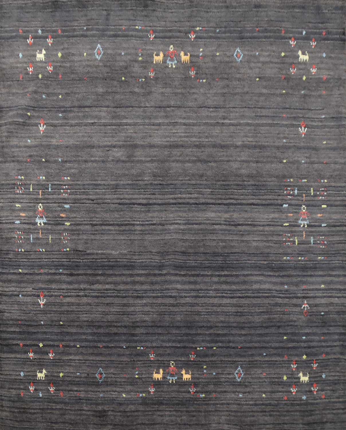 Square Wool Gabbeh Oriental Rug 5x5