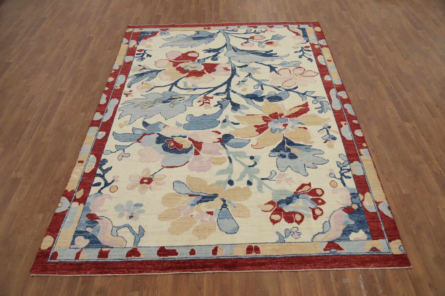 Vegetable Dye Floral Oushak Oriental Area Rug 7x10