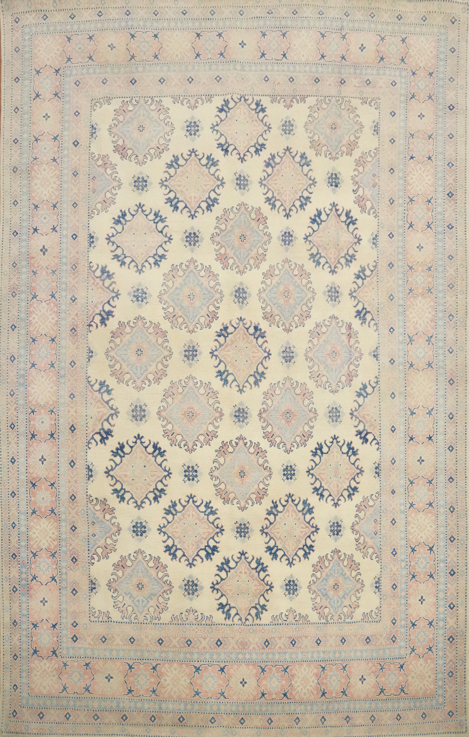 Geometric Kazak Vegetable Dye Area Rug 9x13