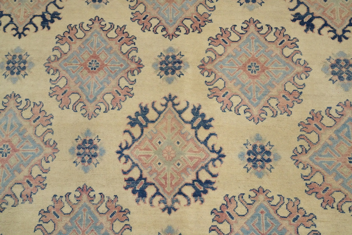 Geometric Kazak Vegetable Dye Area Rug 9x13