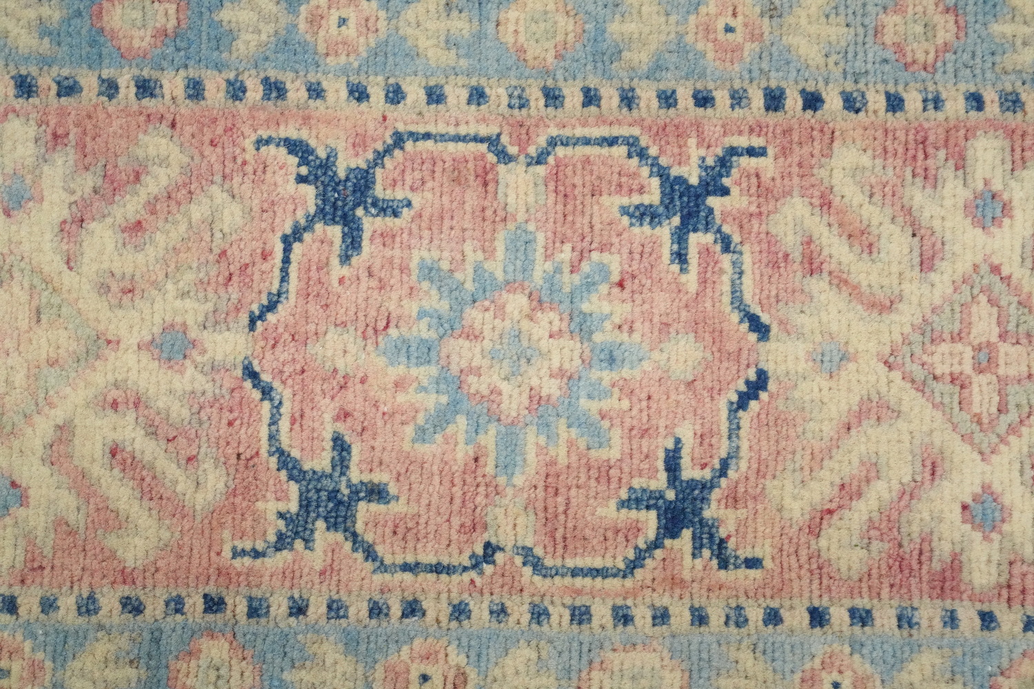 Geometric Kazak Vegetable Dye Area Rug 9x13