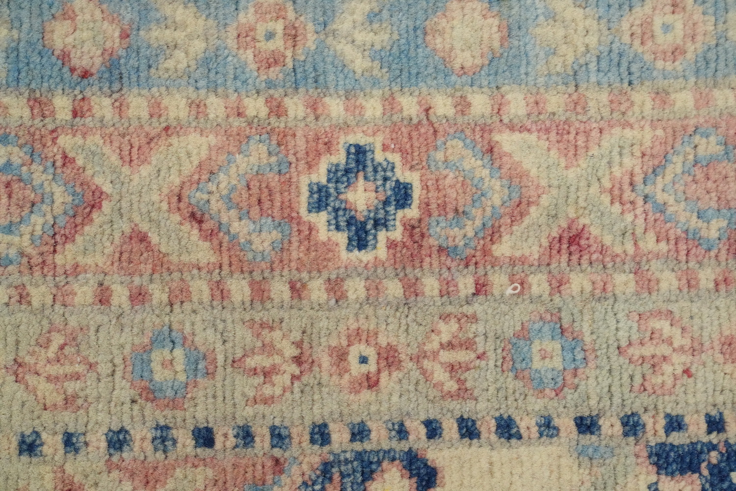 Geometric Kazak Vegetable Dye Area Rug 9x13
