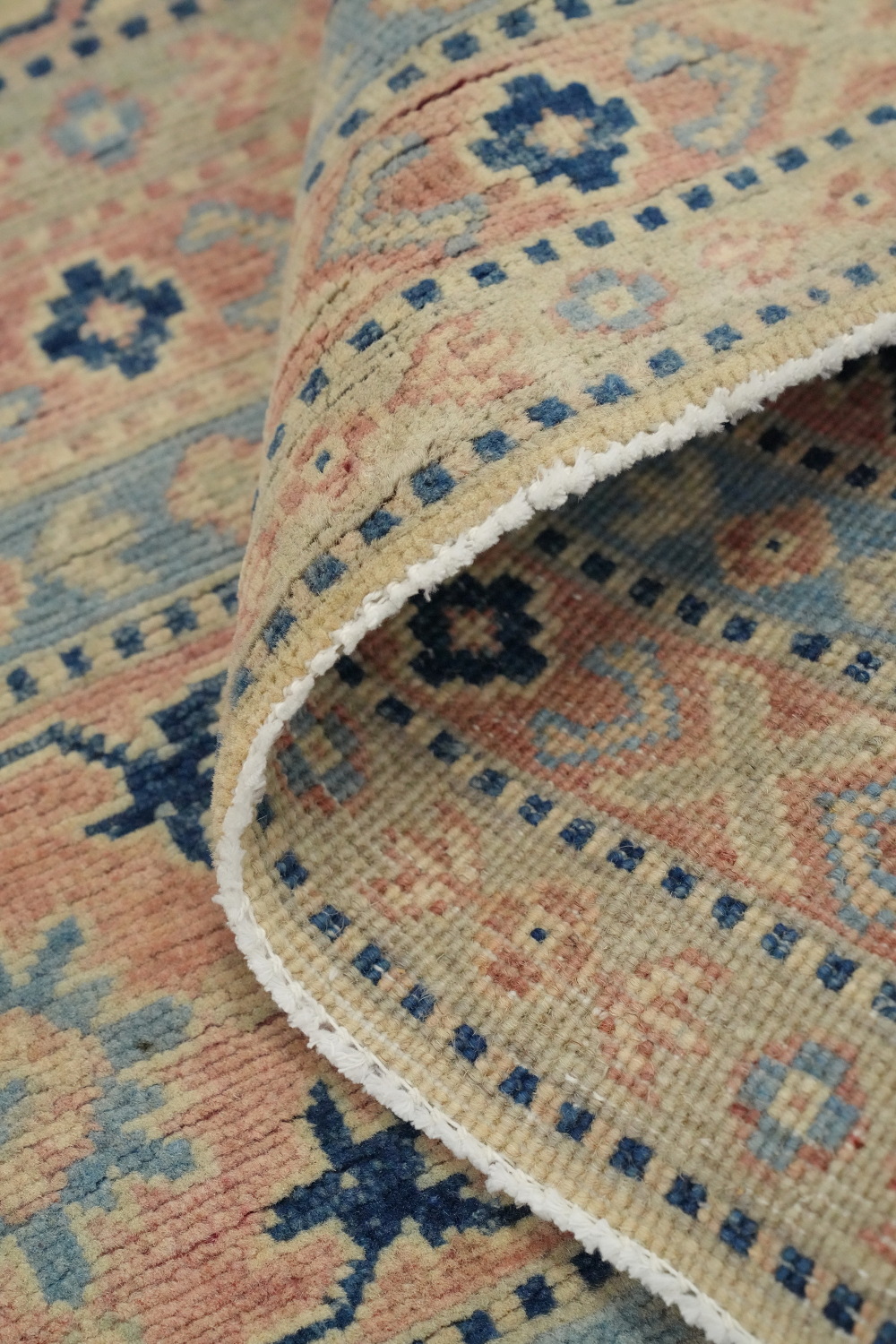 Geometric Kazak Vegetable Dye Area Rug 9x13