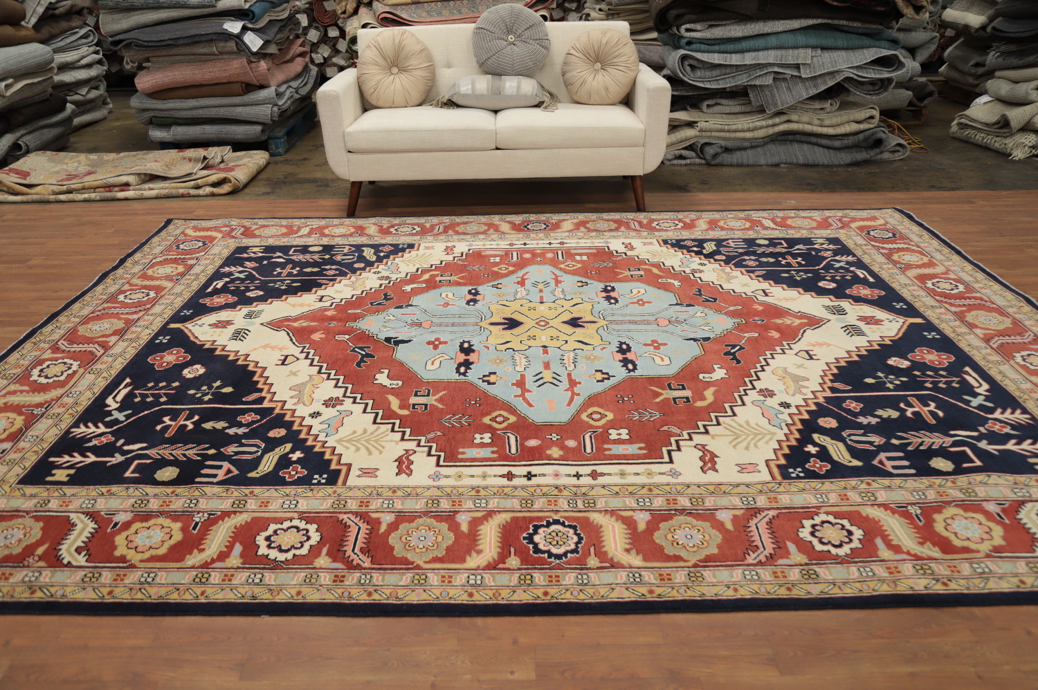 Vegetable Dye Heriz Oriental Area Rug 9x12