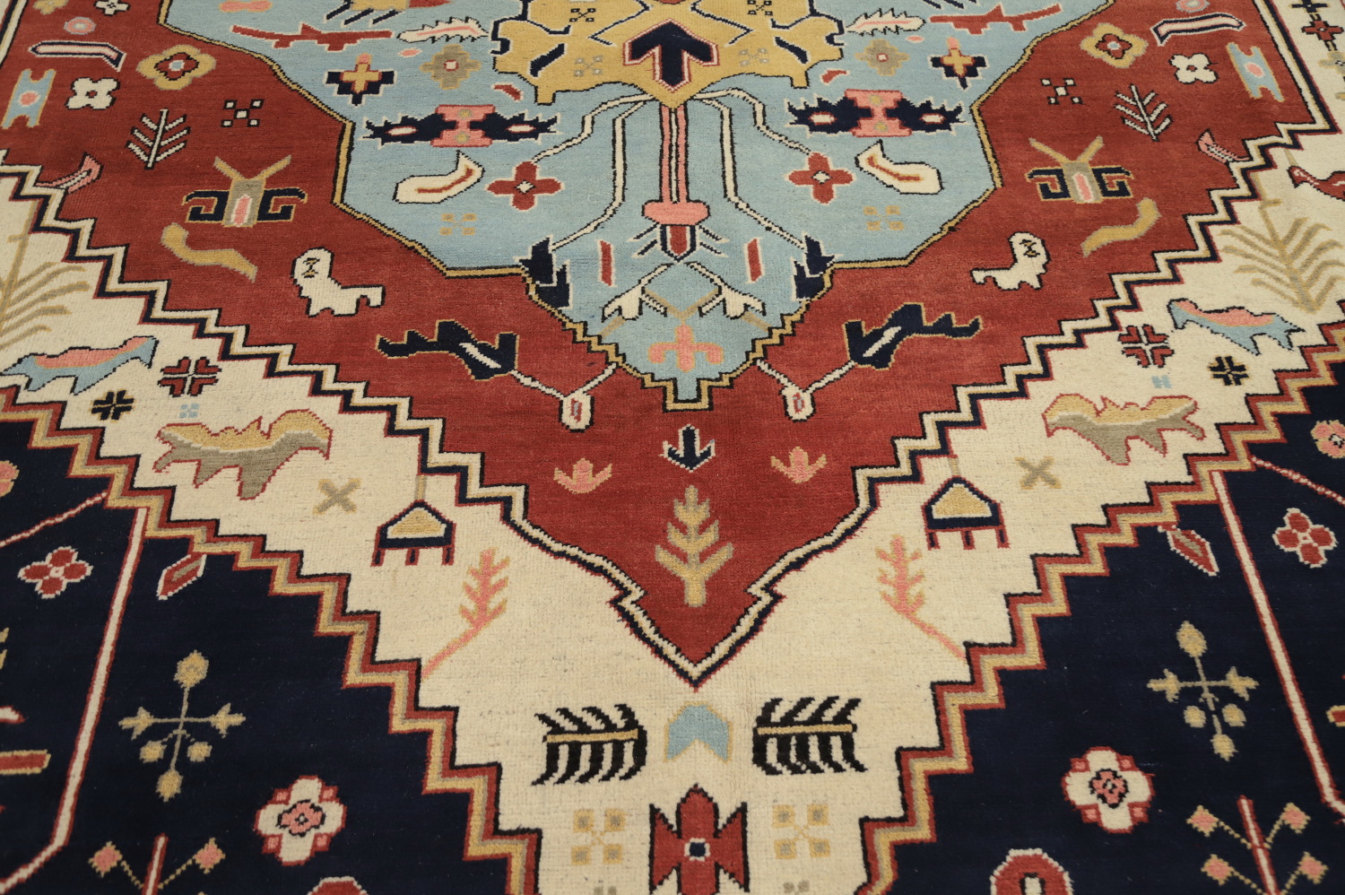 Vegetable Dye Heriz Oriental Area Rug 9x12