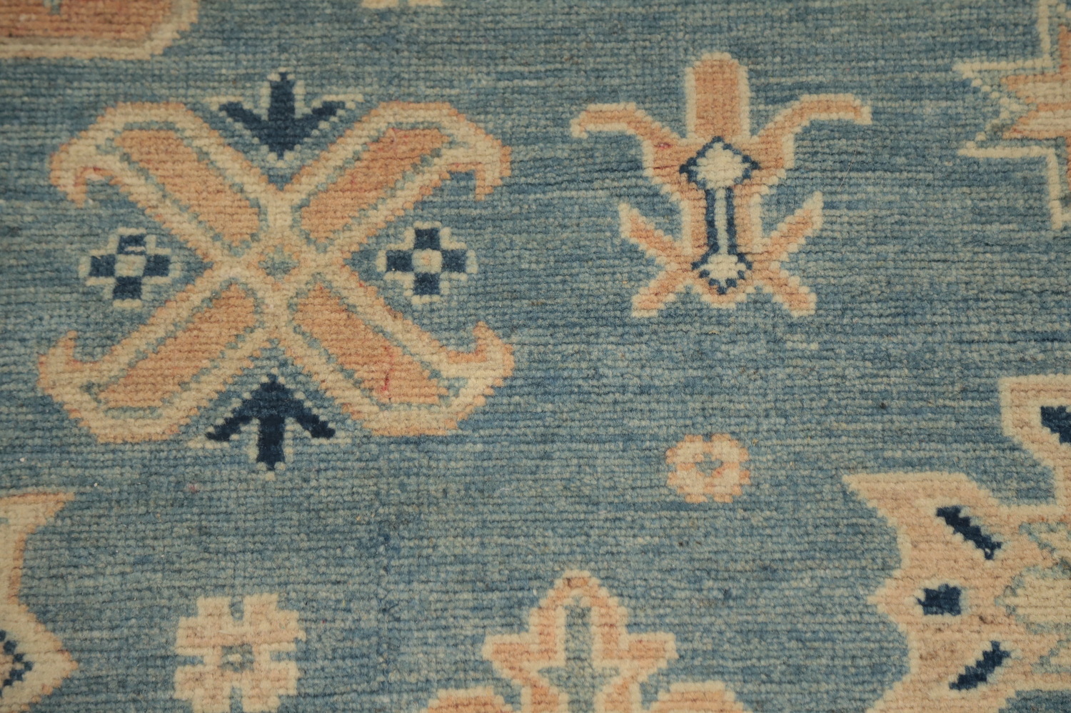 Handmade Blue Kazak Vegetable Dye Area Rug 9x11