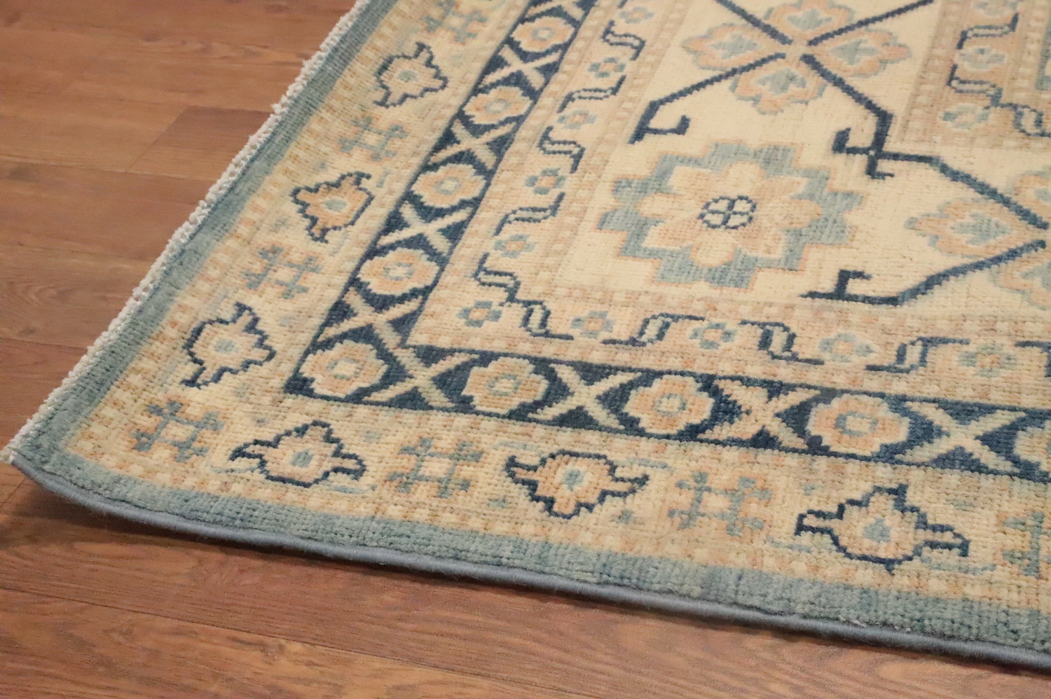 Handmade Blue Kazak Vegetable Dye Area Rug 9x11