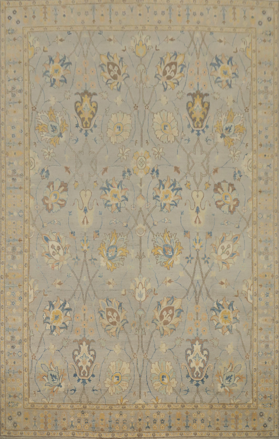Handmade Floral Kazak Vegetable Dye Area Rug 9x12
