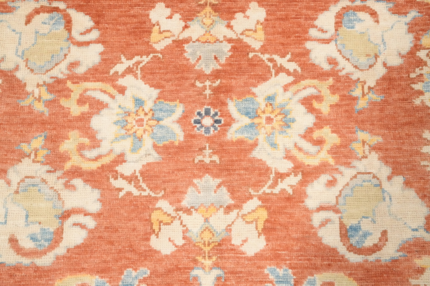 Vegetable Dye Floral Oushak Handmade Area Rug 7x10