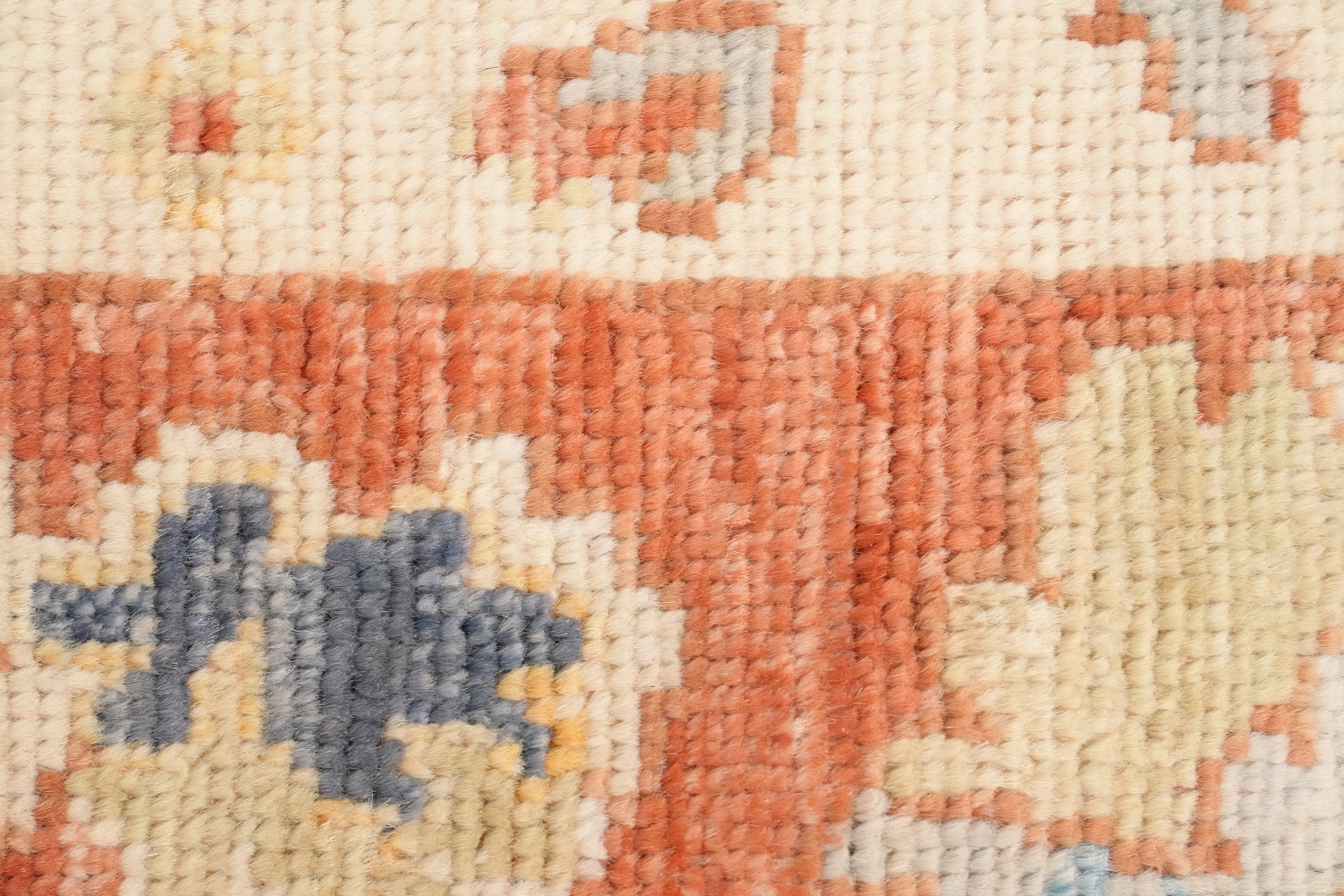 Vegetable Dye Floral Oushak Handmade Area Rug 7x10