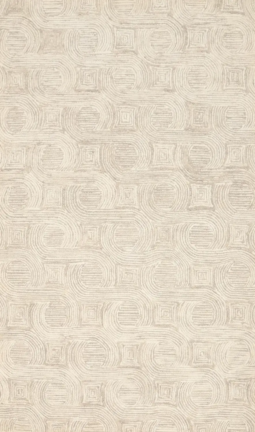 Luxurious Beige Area Rug 5x8 with a Delicate Textured Pattern