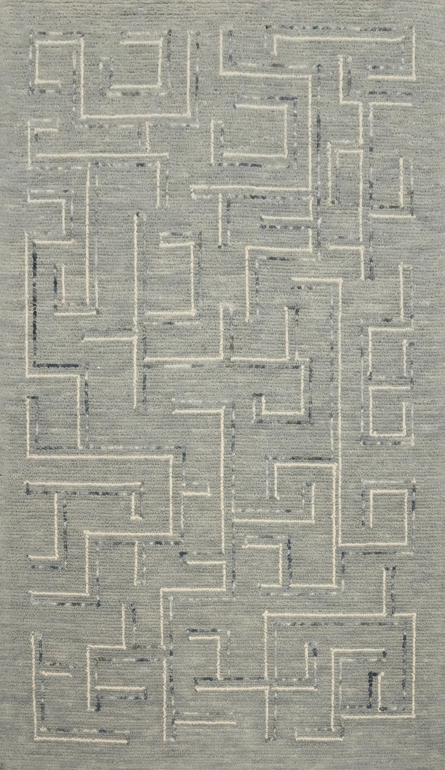 Gray Mesh Pattern Area Rug Grey Modern Area Rug 5x8 Featuring Intricate Maze Patterns