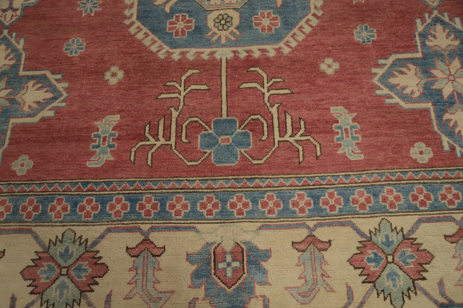 Vegetable Dye Kazak Large Area Rug 9x12