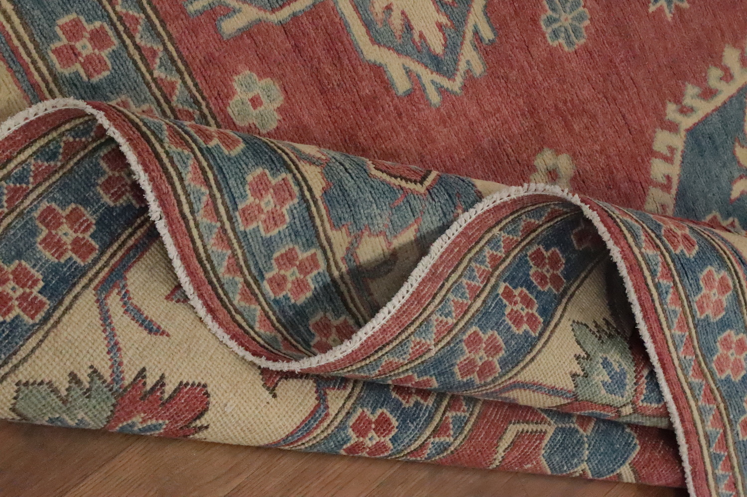 Vegetable Dye Kazak Large Area Rug 9x12