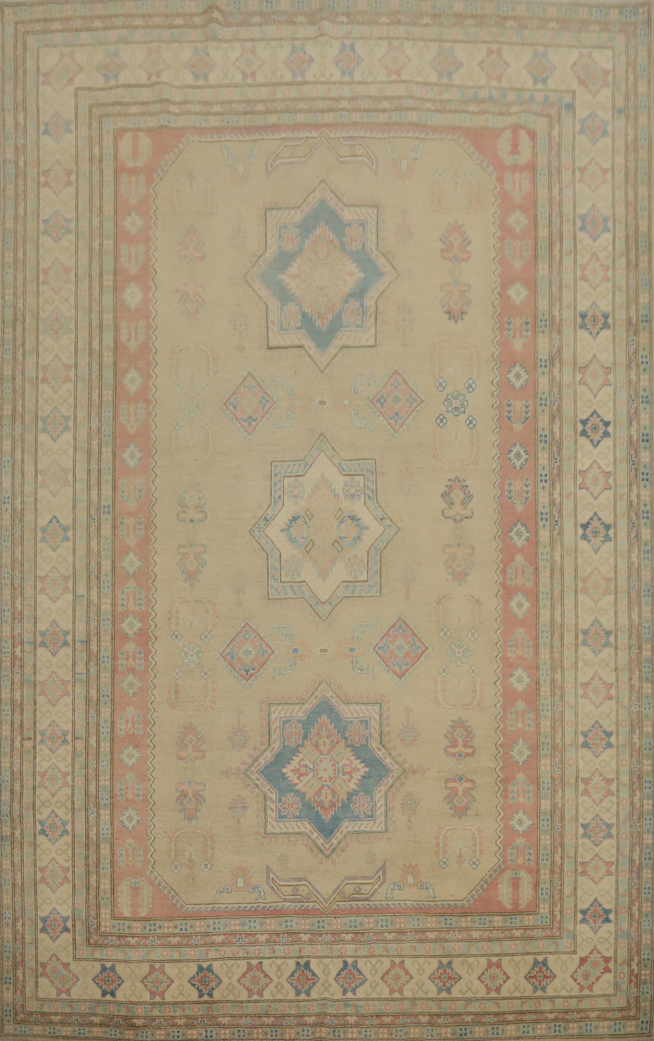 Vegetable Dye Kazak Oriental Area Rug 9x12