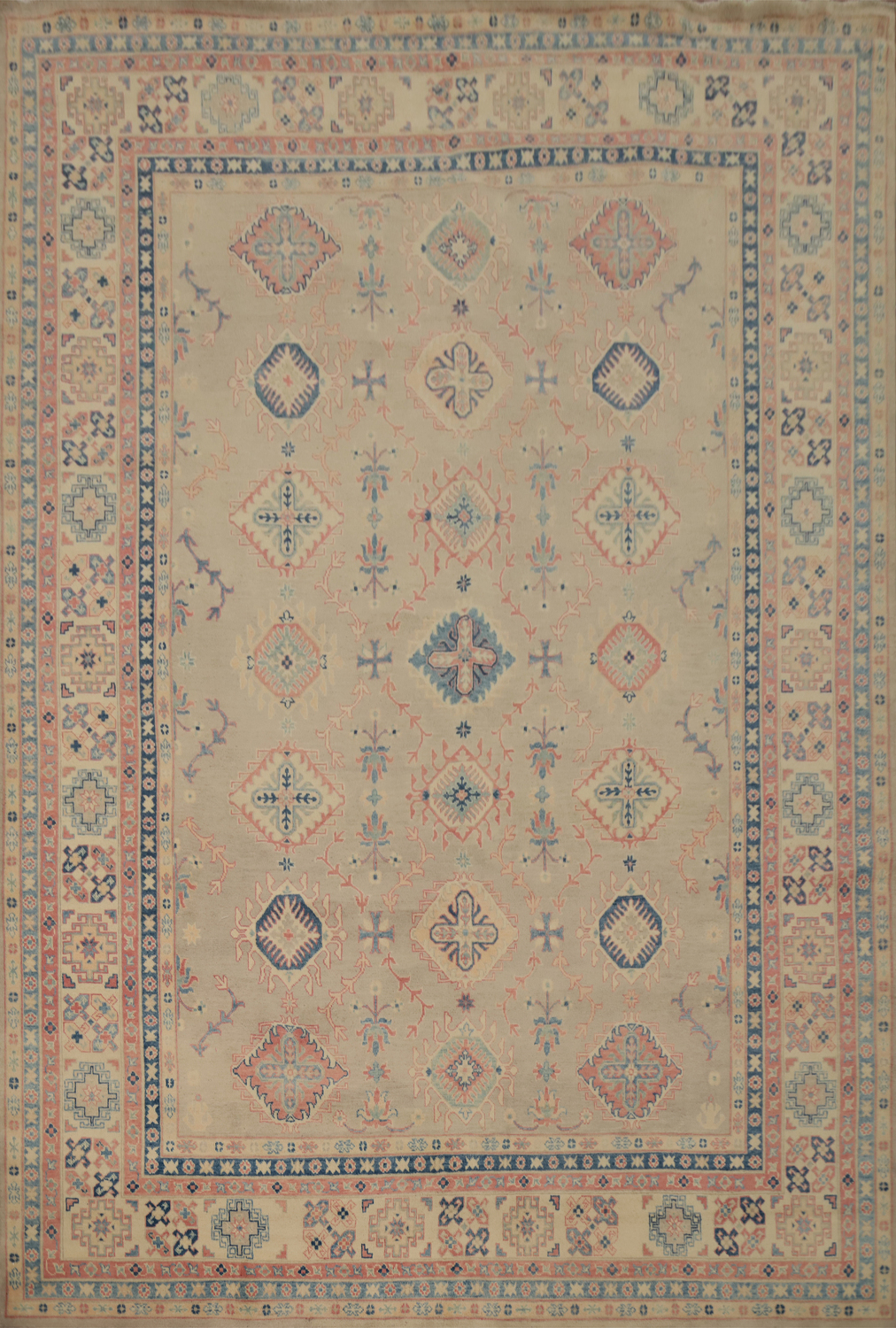 Vegetable Dye Kazak Oriental Area Rug 9x12