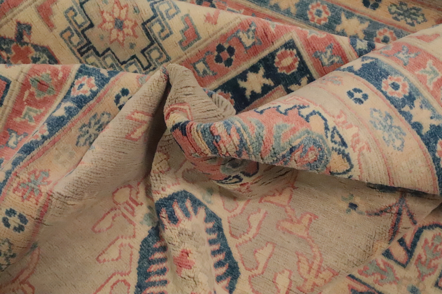 Vegetable Dye Kazak Oriental Area Rug 9x12