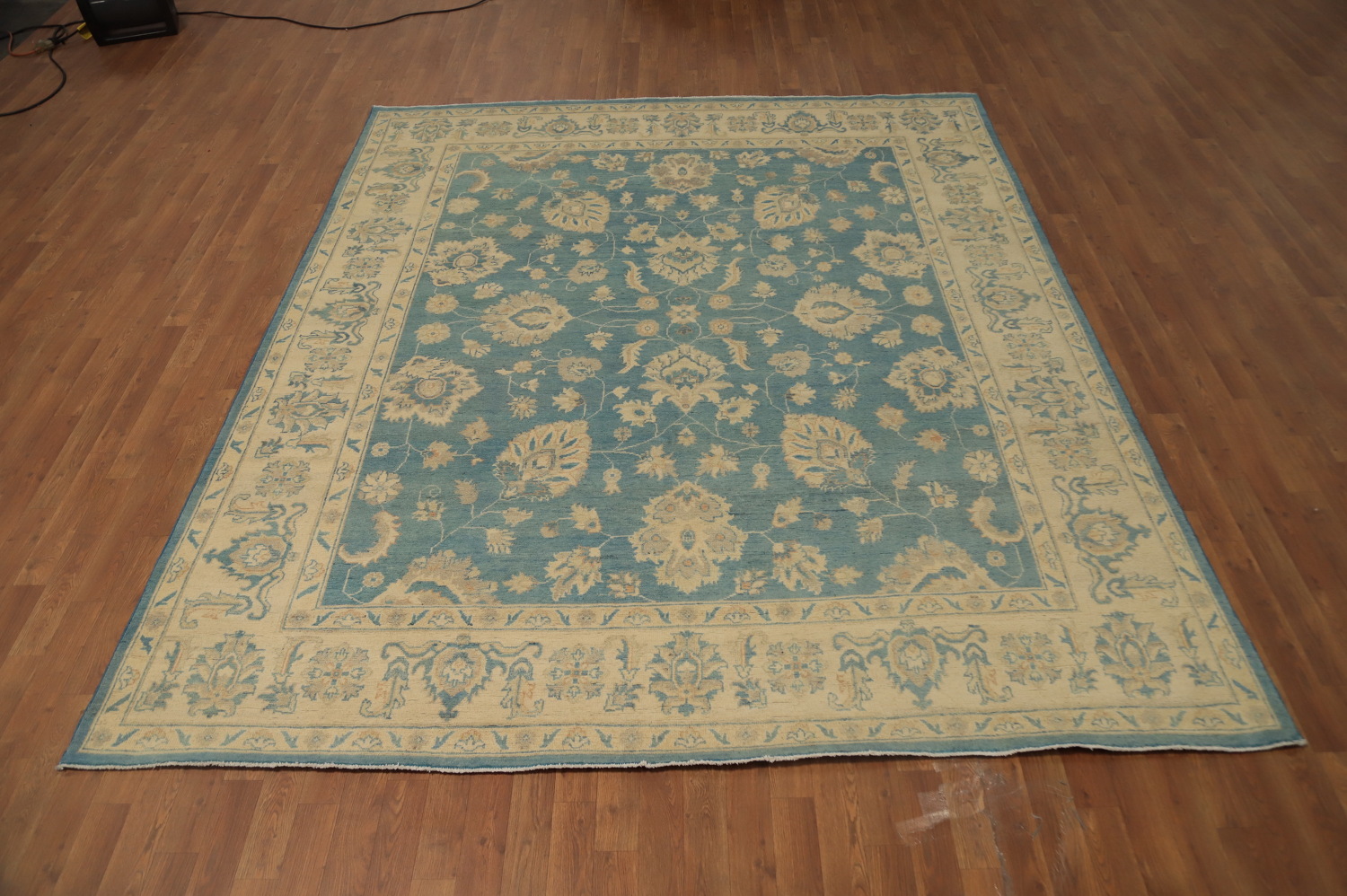 Blue Floral Kazak Vegetable Dye Area Rug 8x10