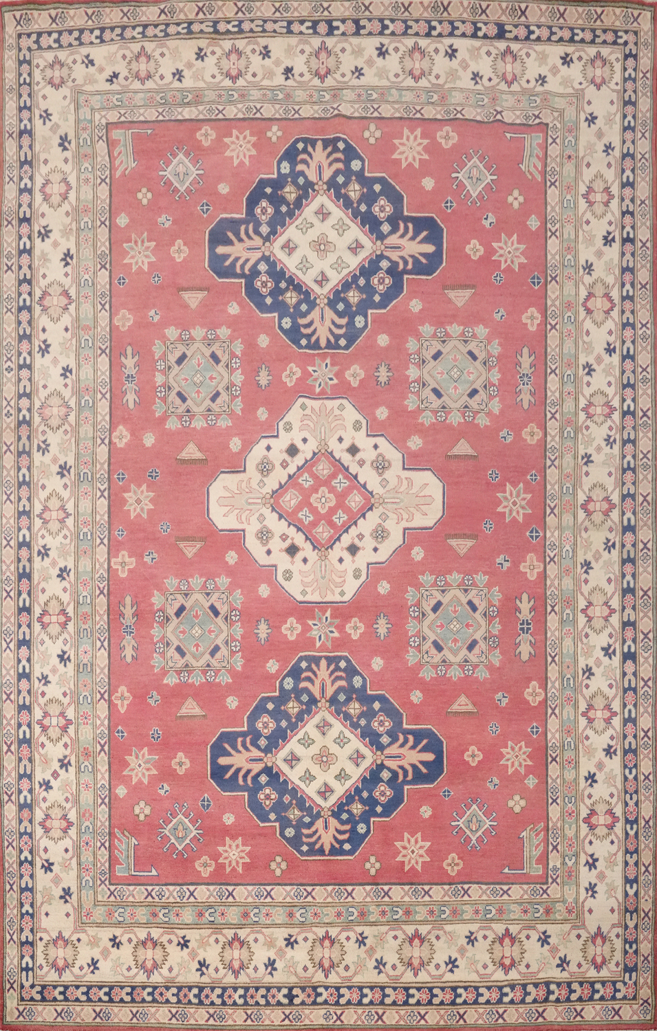 Vegetable Dye Kazak Handmade Large Area Rug 9x12
