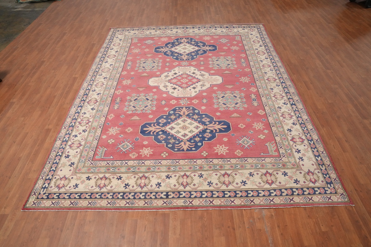 Vegetable Dye Kazak Handmade Large Area Rug 9x12