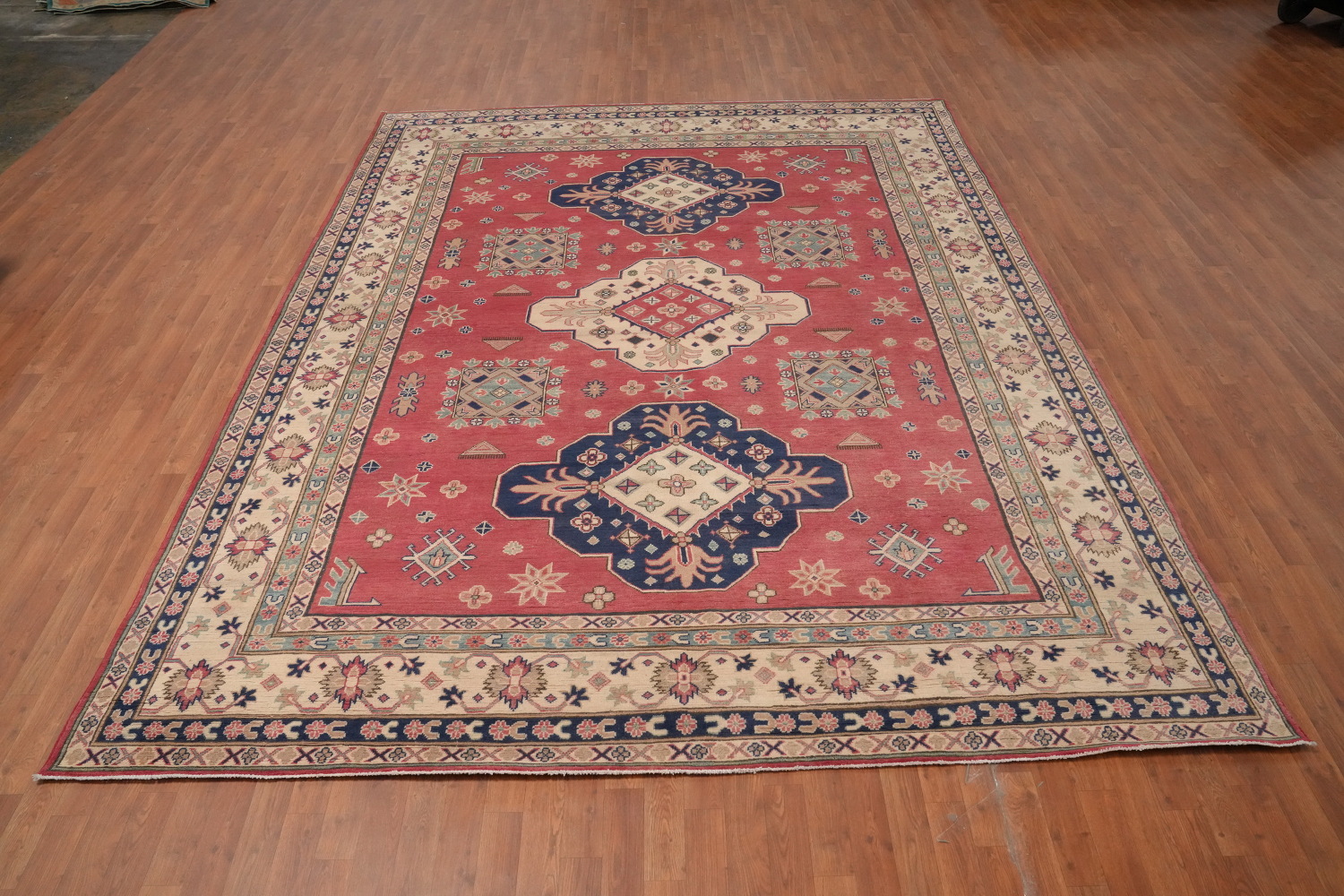 Vegetable Dye Kazak Handmade Large Area Rug 9x12