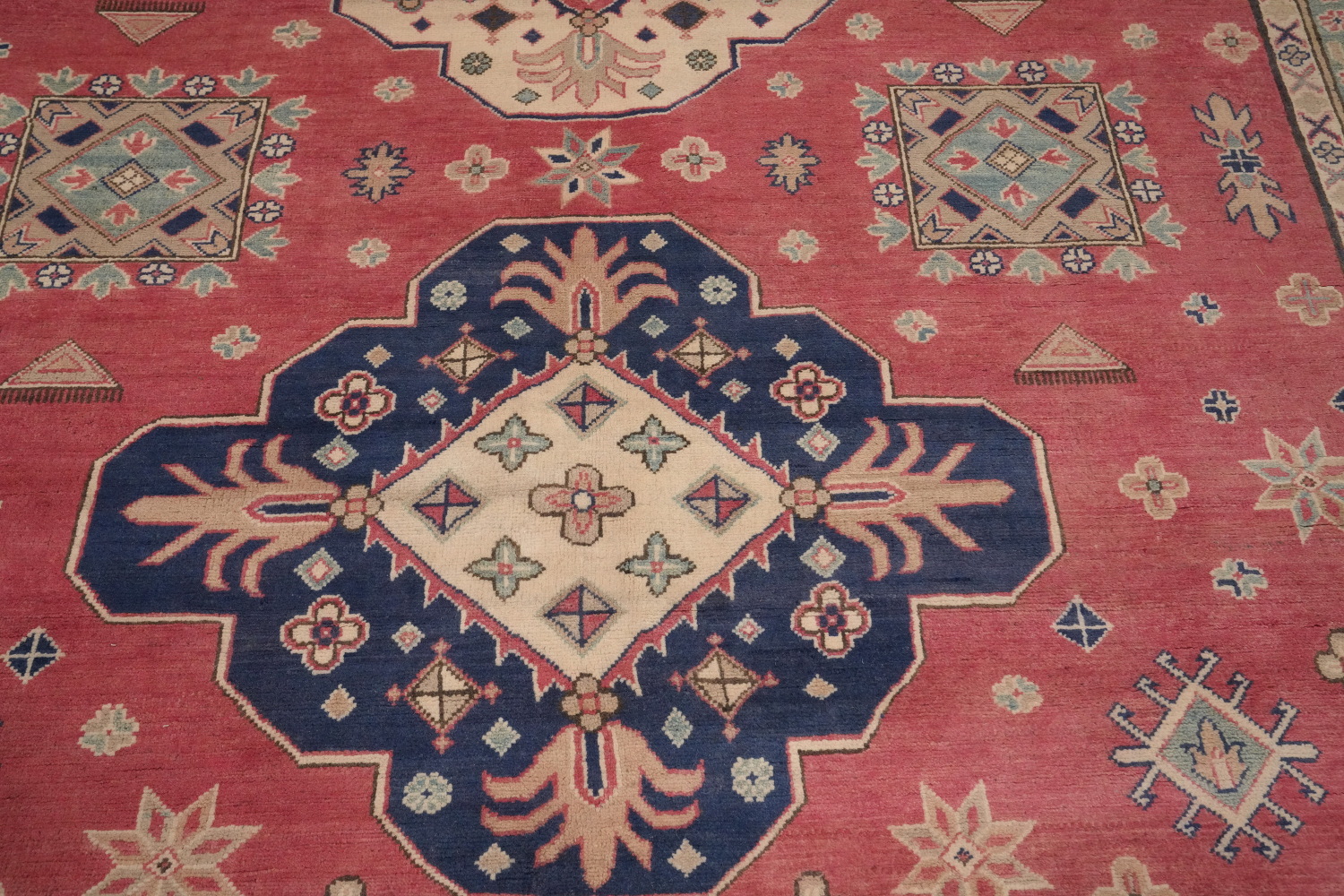 Vegetable Dye Kazak Handmade Large Area Rug 9x12