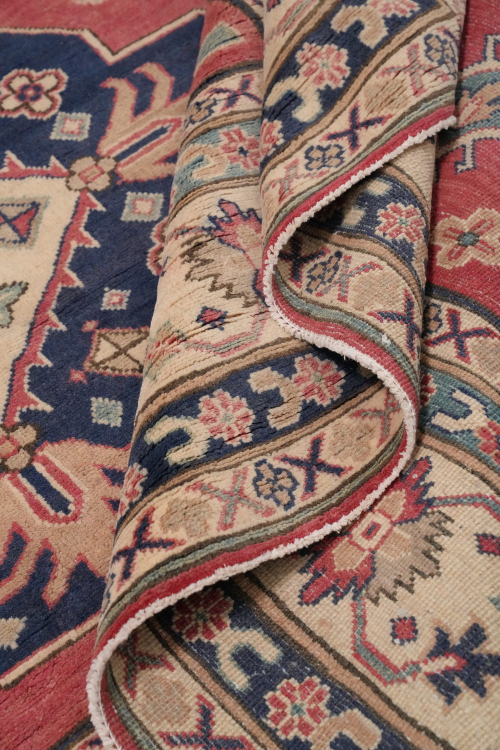 Vegetable Dye Kazak Handmade Large Area Rug 9x12