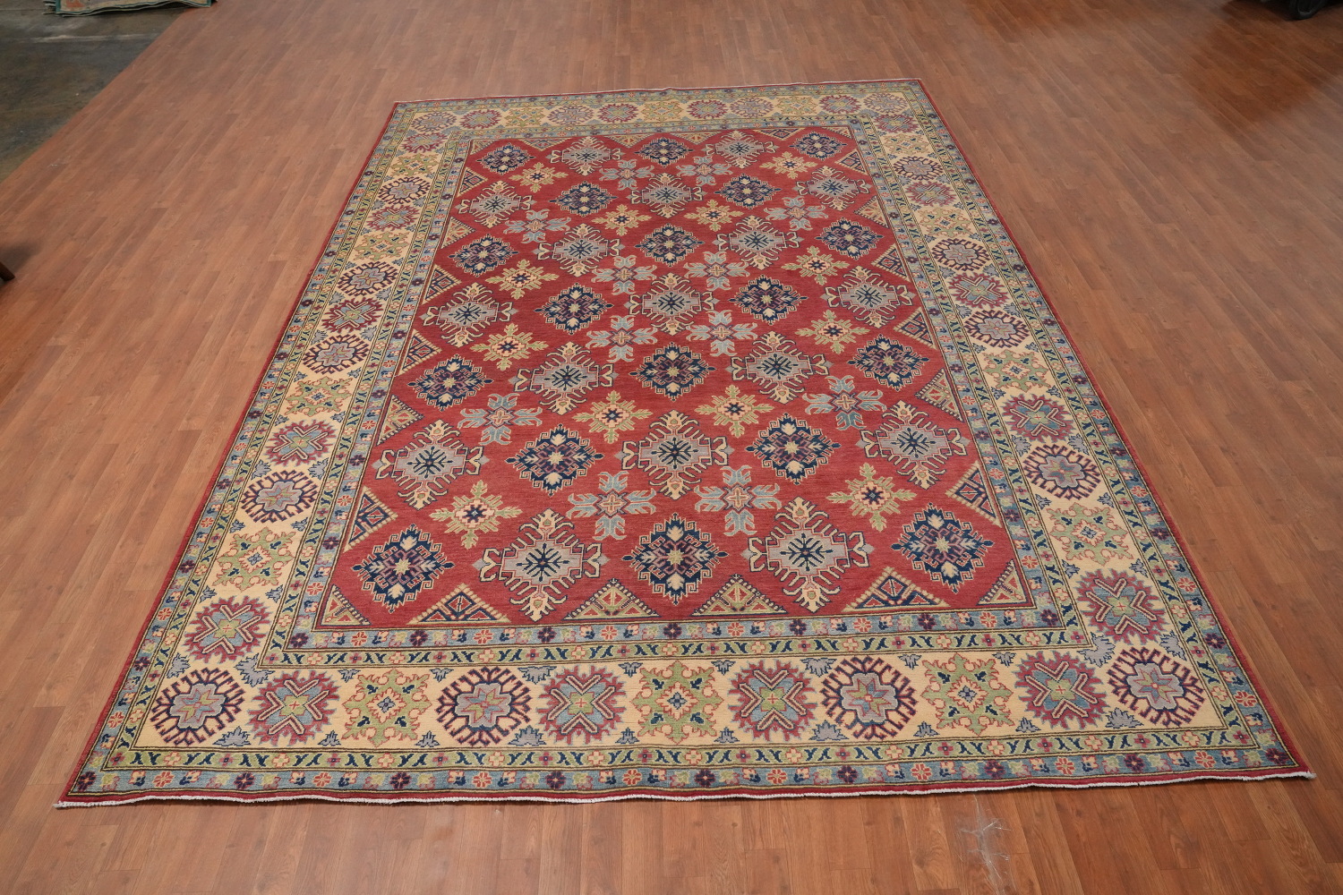 Vegetable Dye Kazak Large Area Rug 9x12