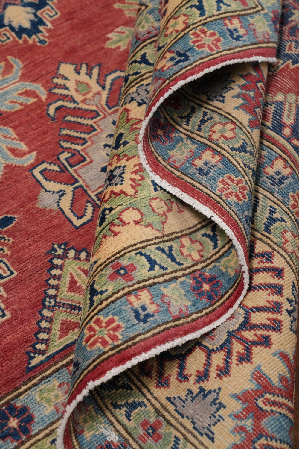 Vegetable Dye Kazak Large Area Rug 9x12
