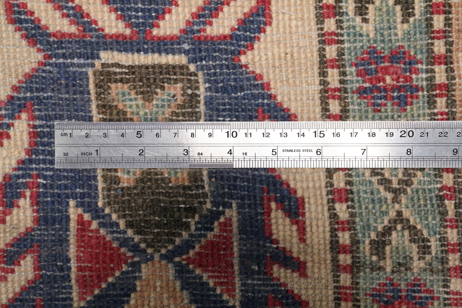 Geometric Kazak Vegetable Dye Large Rug 9x16