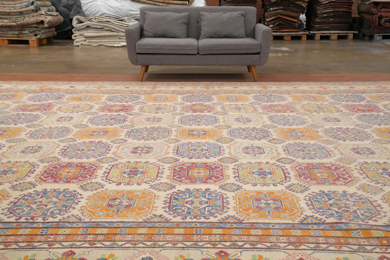 Vegetable Dye Kazak Oriental Large Rug 13x19