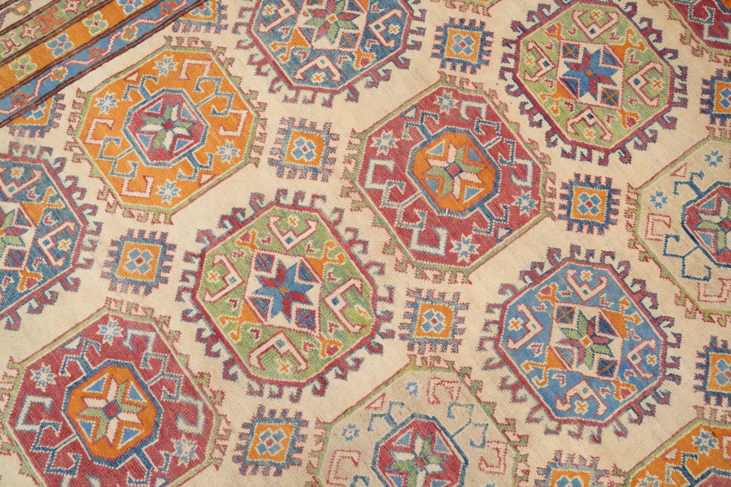 Vegetable Dye Kazak Oriental Large Rug 13x19