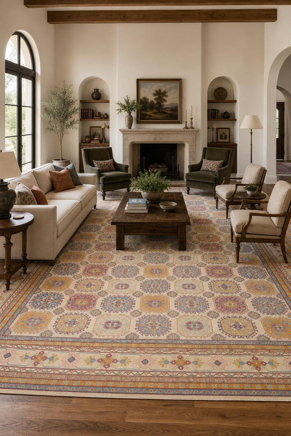 Vegetable Dye Kazak Oriental Large Rug 13x19