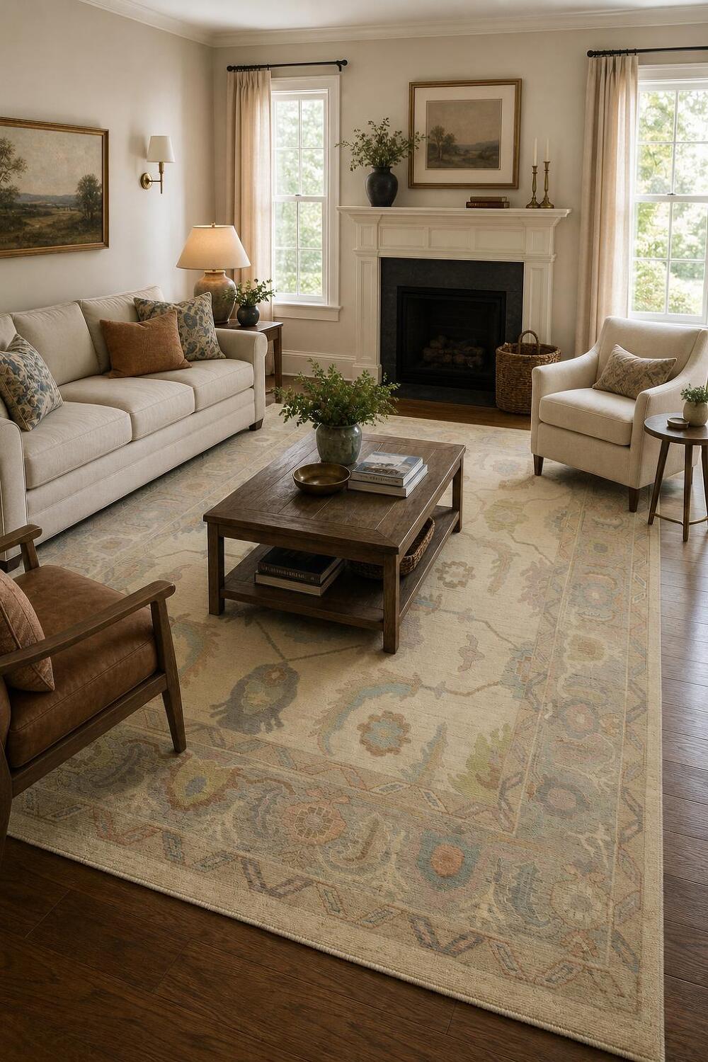 Handmade Oushak Vegetable Dye Area Rug 8x10