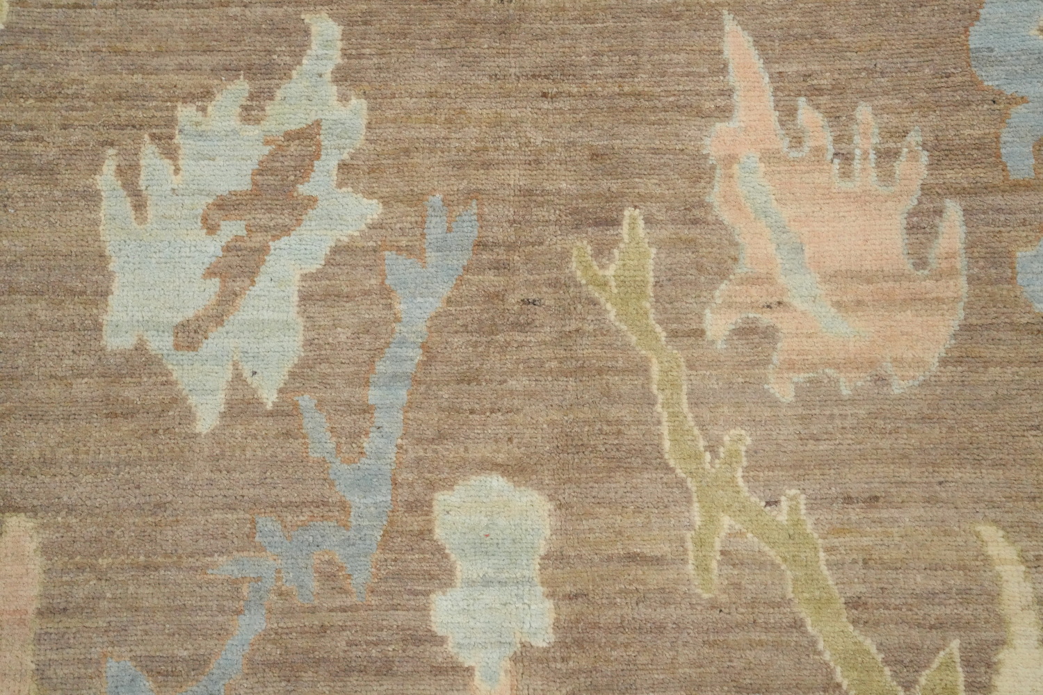 Vegetable Dye Brown Oushak Handmade Area Rug 8x9