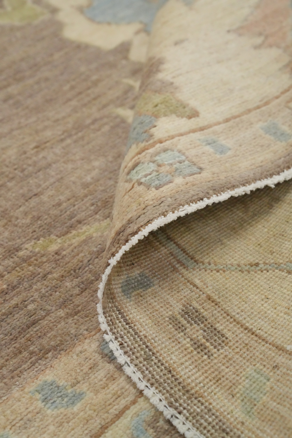 Vegetable Dye Brown Oushak Handmade Area Rug 8x9