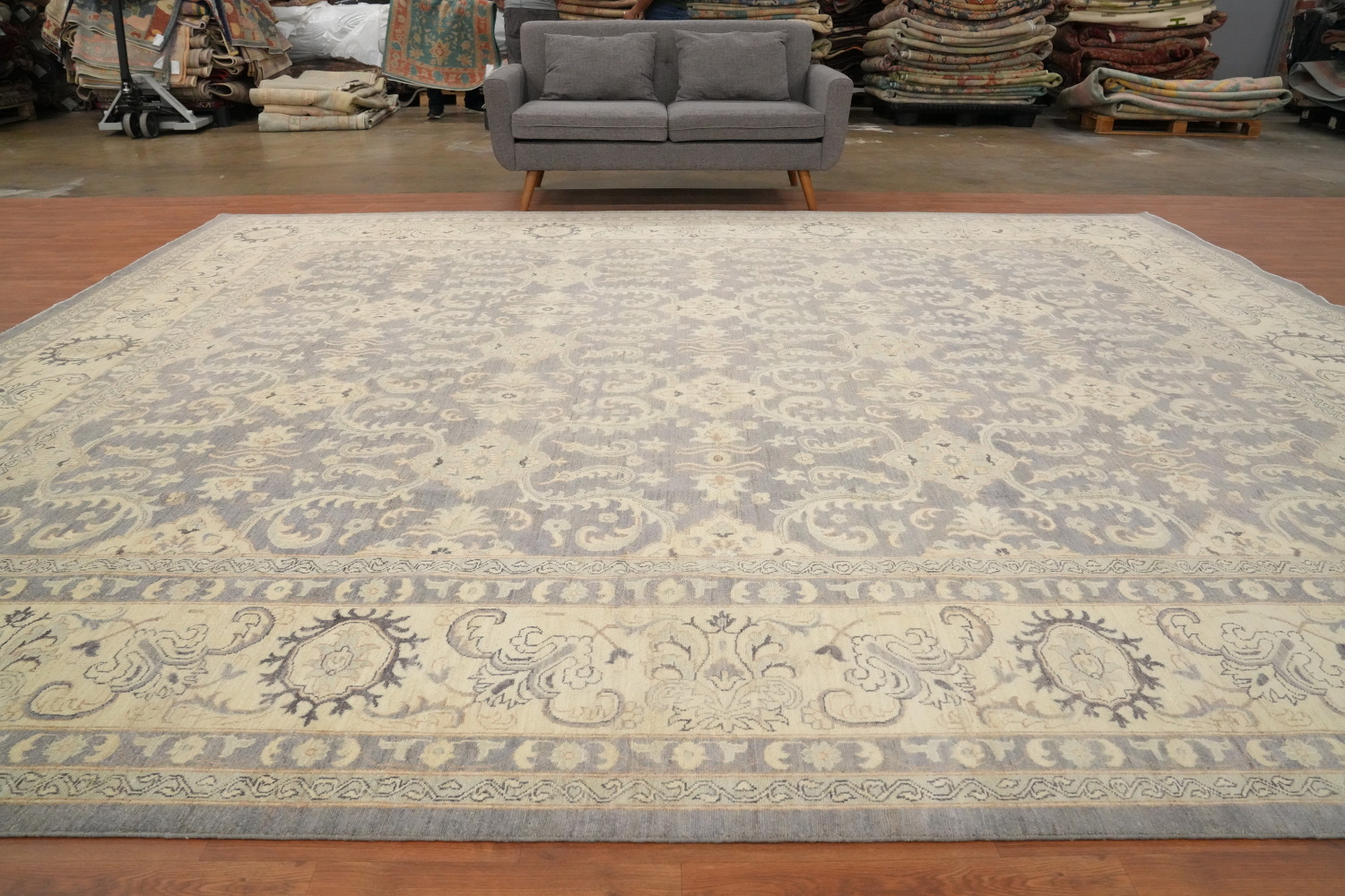 Vegetable Dye Oushak Oriental Large Rug 12x14