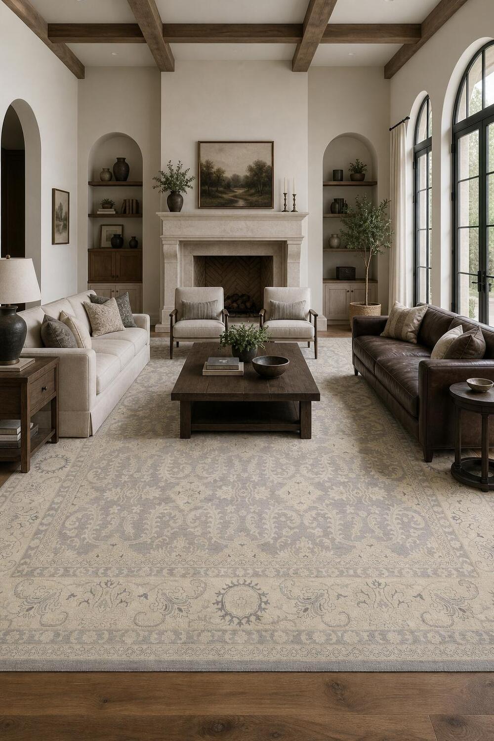 Vegetable Dye Oushak Oriental Large Rug 12x14