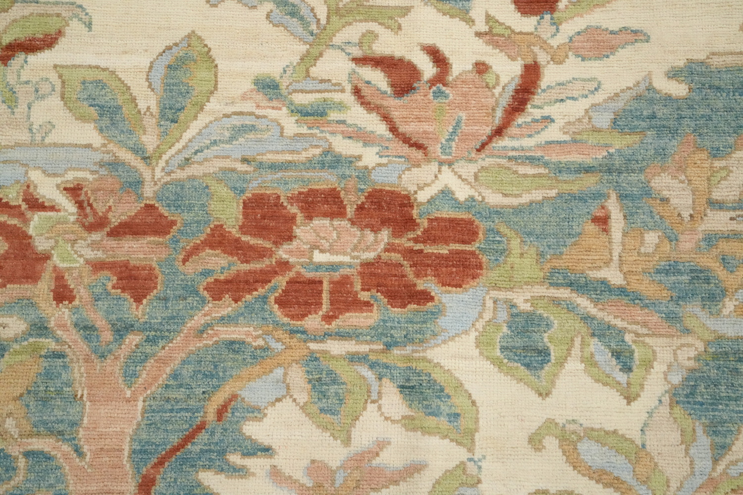 Floral Wool Oushak Vegetable Dye Area Rug 8x10