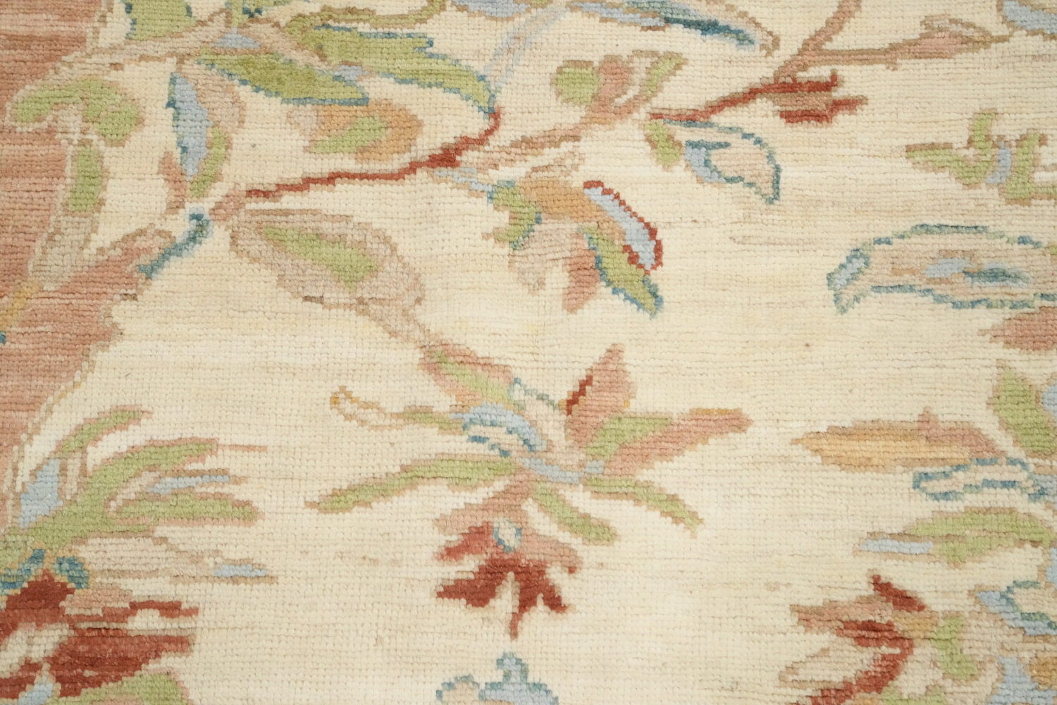 Floral Wool Oushak Vegetable Dye Area Rug 8x10