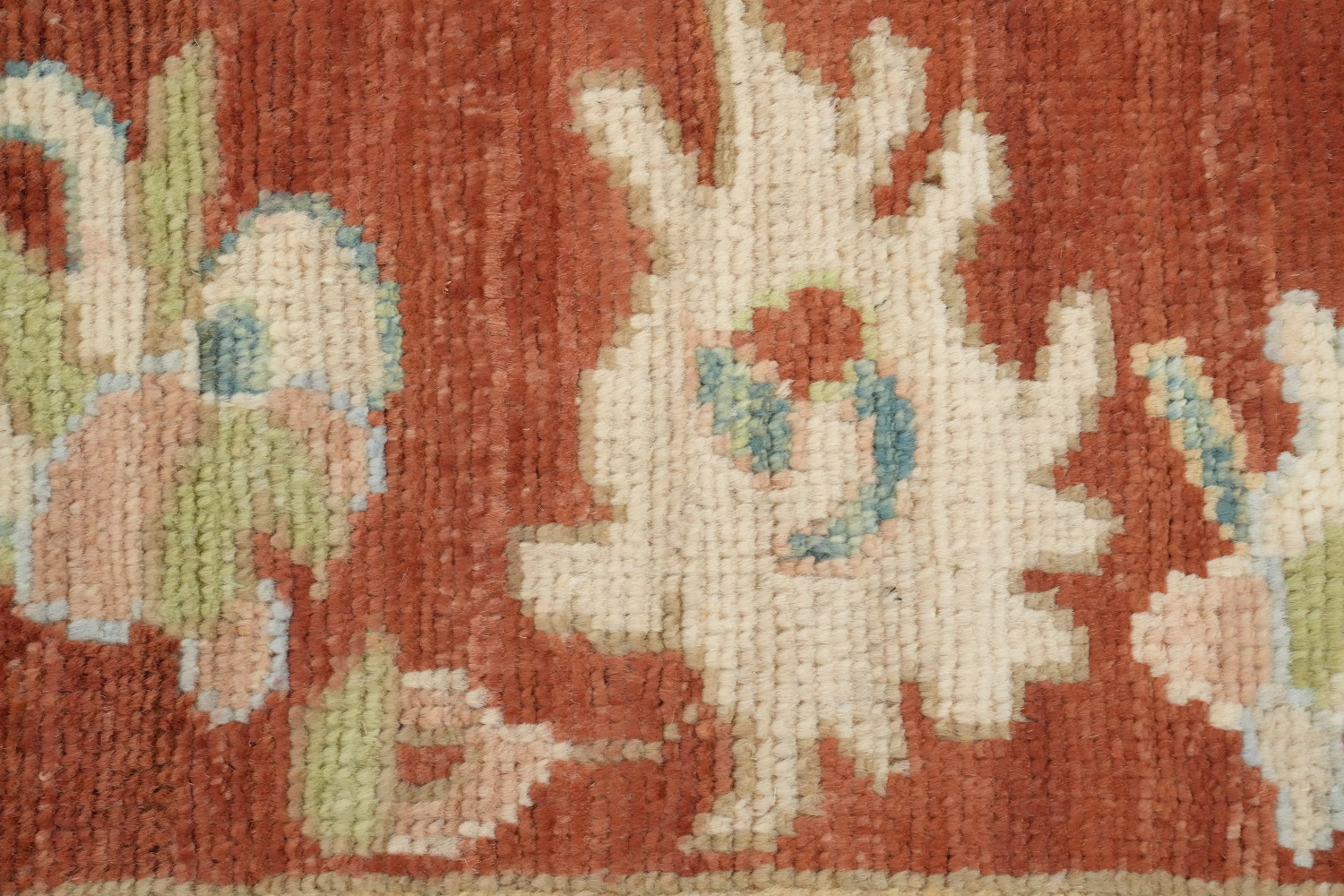 Floral Wool Oushak Vegetable Dye Area Rug 8x10