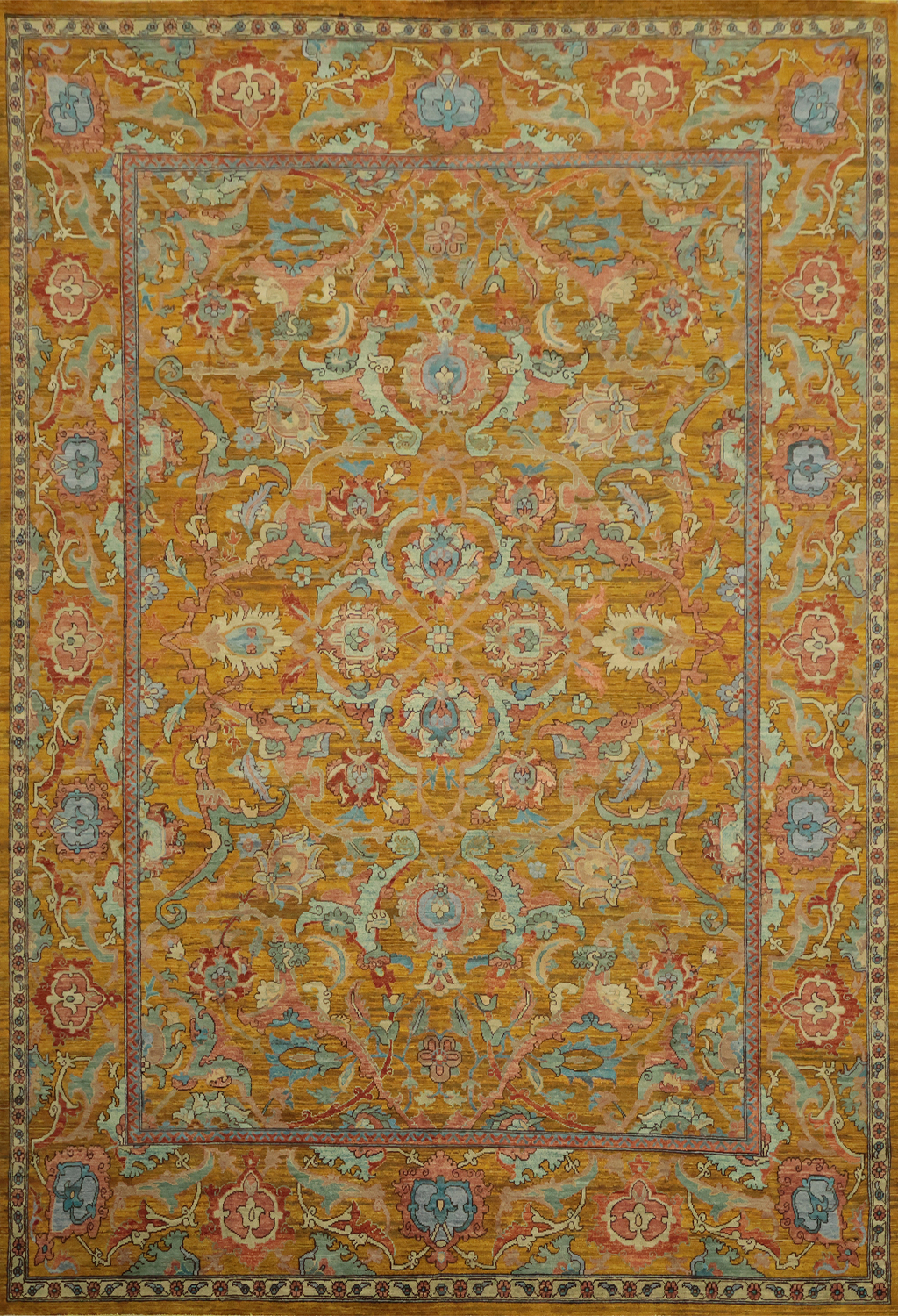 Vegetable Dye Ziegler Wool Large Area Rug 9x12